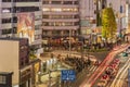 BirdÃ¢â¬â¢s view of the Japanese youth culture fashionÃ¢â¬â¢s district crossing intersection of Harajuku Laforet named champs-ÃÂ©lysÃÂ©es